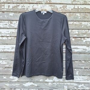 🌟 A'NUE The classic long sleeve top in smoke NWT